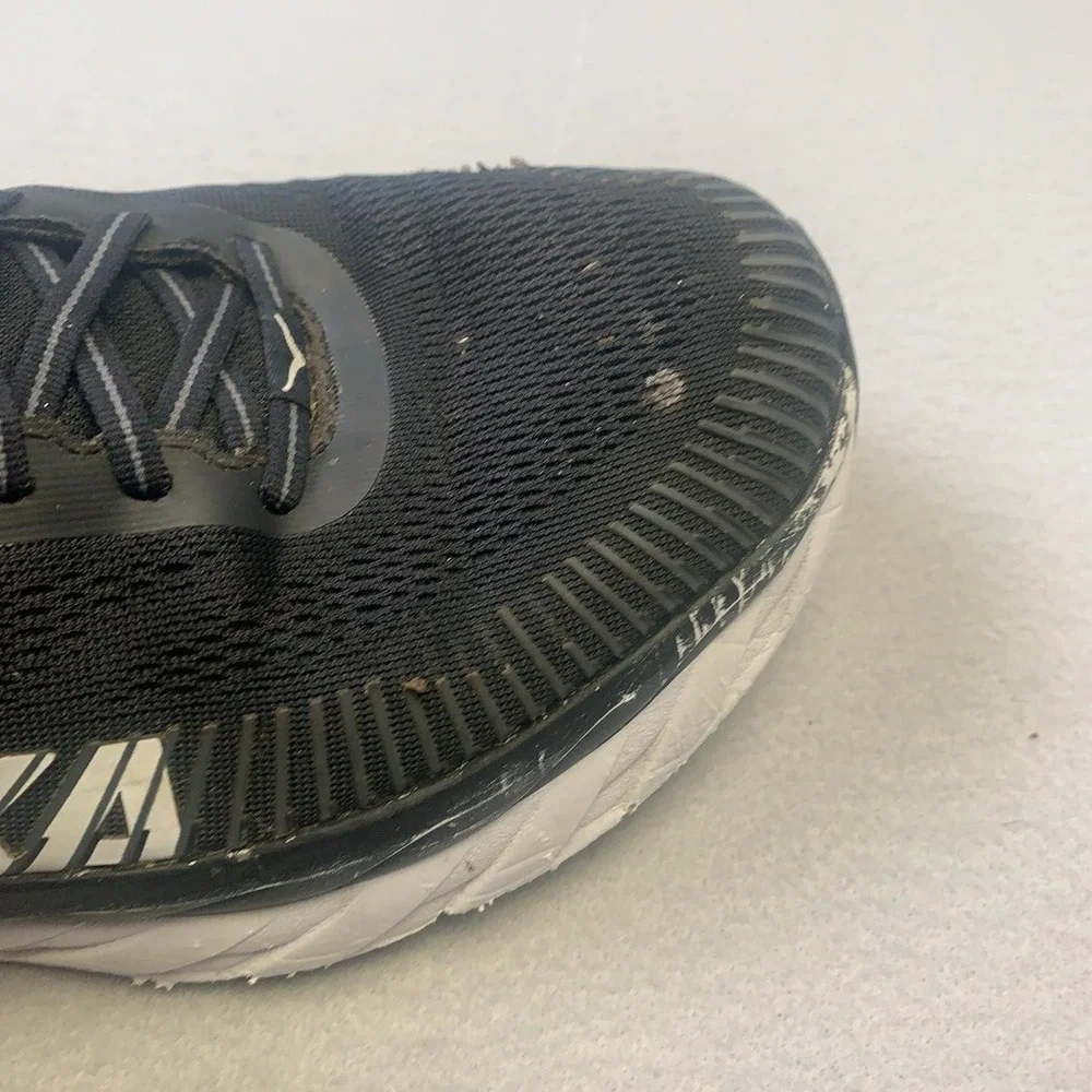 Hoka One One Bondi 7 Shoes Mens Size 10.5 Black Cushioned Running Sneakers